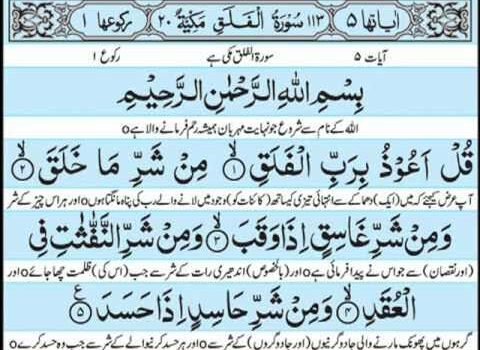 Surah Al-Falaq with Urdu Tarjuma aur Kyun Nazil Hui